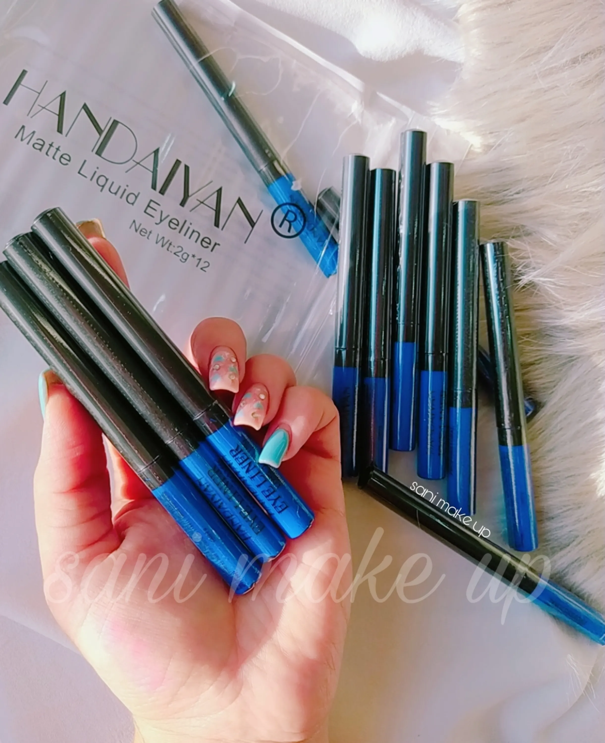 خط چشم ترند آبی Handaiyan matte liquid eyeliner