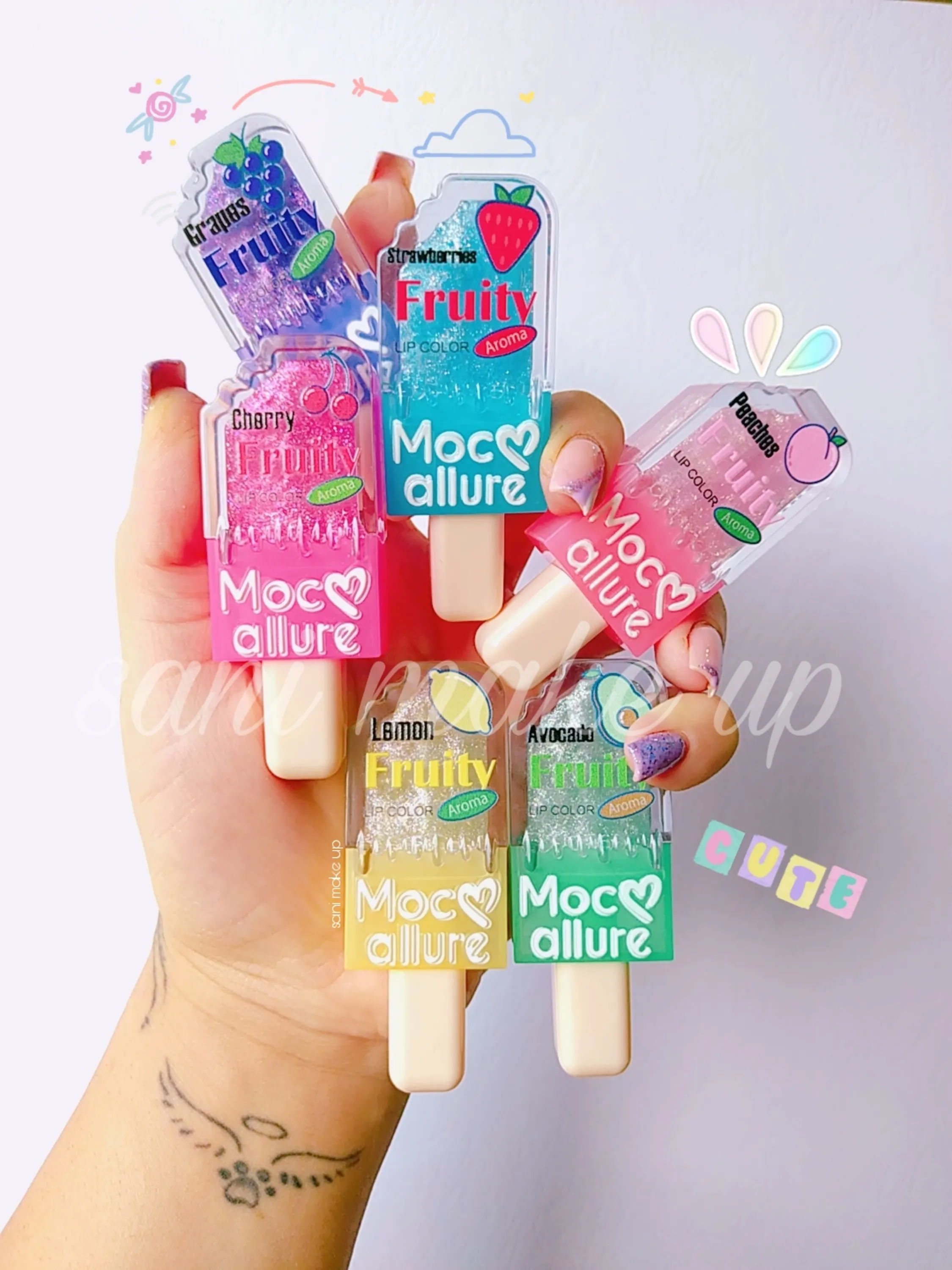 لیپ گلس میوه ای