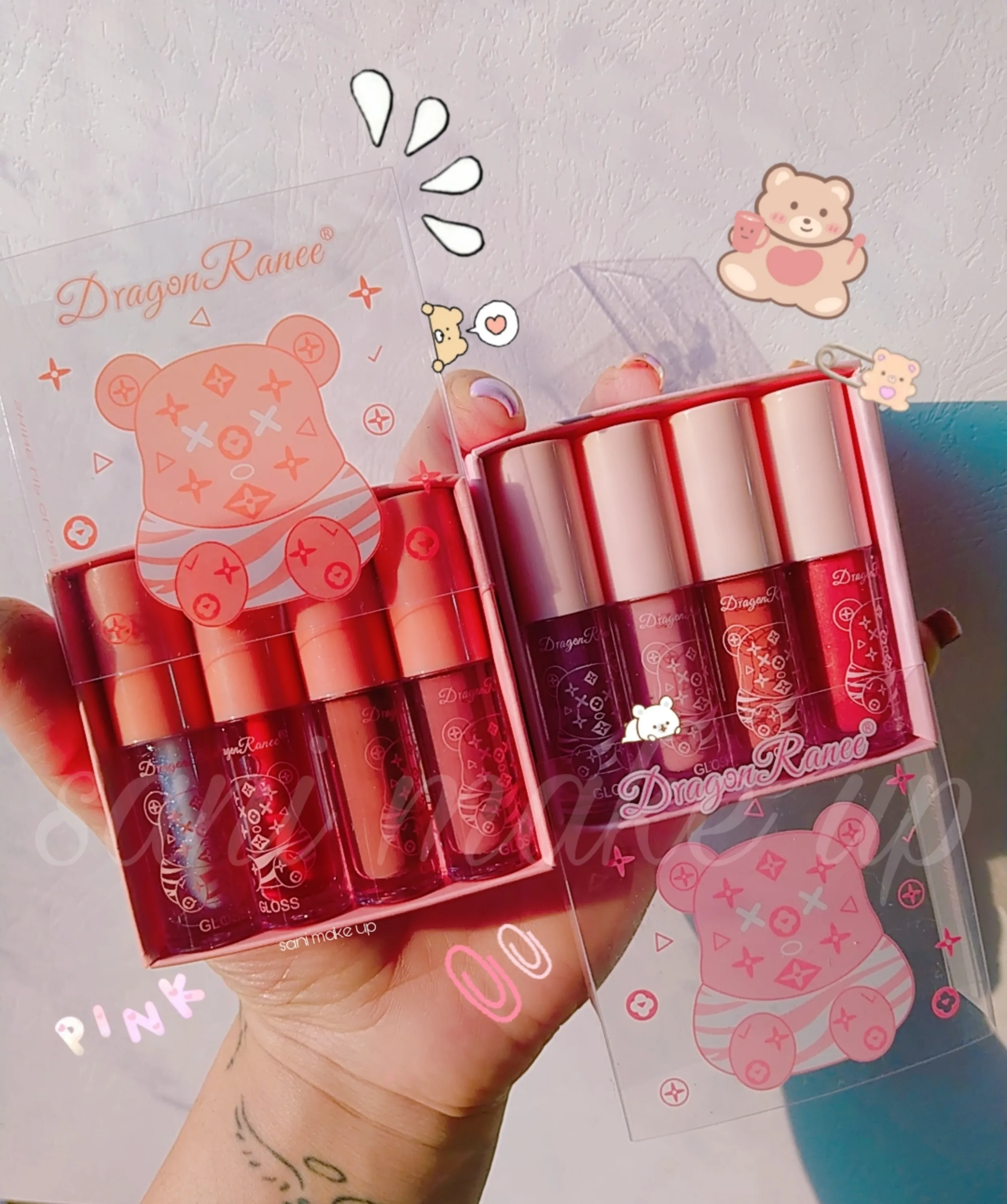 پک لیپ گلس دراگون  اورجینال  2 سری رنگبندی  هر پک 4 رنگ متفاوت داره  شاین ریز کاملا براق و خاص جلوه ی خیلی شیکی به لب میده